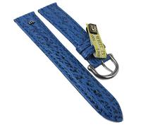 Maurice Lacroix Hai Chrono Uhrenarmband Leder blau 2-fach bombiert