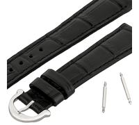 Maurice Lacroix Les Classiques Lederband braun oder schwarz Breite 15 mm mit Dornschließe Krokoledermaserung NEU OVP. 2 Jahre Garantie - Schwarz