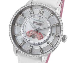 Maurice Lacroix Masterpiece Phase de Lune Diamonds MP6428-SD501-17E | Ladies Automatic Watch Moonphase | Damenuhr Automatik Mondphase mit 109 Diamanten | NEU OVP Box & Papers | 2 Jahre Garantie