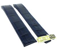 Maurice Lacroix Masterpiece Tonneau Uhrenarmband 21mm Leder blau 33174