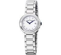 Damenuhr Maurice Lacroix Fiaba 28mm mit Diamanten, weißem Zifferblatt und Edelstahlarmband FA1003-SD502-170-1