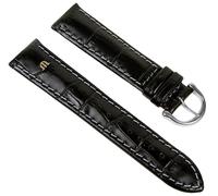 Maurice Lacroix Uhrarmband Leder Krokooptik schwarz 20mm 16216S