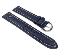 Maurice Lacroix Uhrarmband Leder Tiago Dunkelblau / Naht hell 20mm
