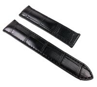 Maurice Lacroix Uhrenarmband echt Kroko Louisiana Leder schwarz 22283K