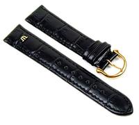 MAURICE LACROIX Uhrenarmband Kalbsleder Kroko-Optik schwarz 20896G, Stegbreite:19mm