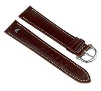 Maurice Lacroix XL ? Uhrenarmband aus Leder in braun mit Emblem 19903