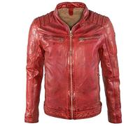 Mauritius Camren Slim Fit NSLVW Männer Lederjacke rot M 100% Leder Basics