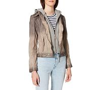 Gipsy Lederjacke Cascha, in Vintage-Optik mit abzippbarem Sweat-Einsatz S/36 grau Damen Übergangsjacken Jacken Mäntel S/36 taupe