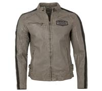Mauritius Gipsy by Herren Echtleder Lederjacke Racingjacke Lammnappa Grey II Größe M