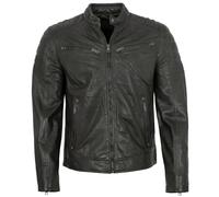 Lederjacke MAURITIUS "MMDerry", Herren, Gr. XL, grün (dunkelgrün), Obermaterial: 100% Schafsleder. Futter: 100% Baumwolle. Ärmelfutter: 100% Polyester, unifarben, regular fit normal, mit Reißverschlus