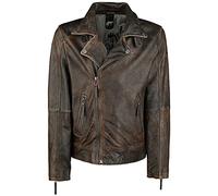 Mauritius Marvin Slim Fit LANTV Männer Lederjacke braun 4XL 100% Leder Basics, Casual Wear, Rockwear