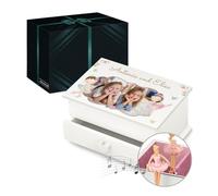 Maverton Jewelkeeper mit Aufdruck - Schmuckschatulle mit Spieluhr Ballerina - Musikschmuckdose für Mädchen - Schmuckkästchen zur Taufe - zur Erstkommunion - zum Geburtstag - mit Schublade - Schwester