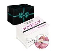 Maverton personalisierte Musik Schmuckdose mit Aufzieh-Spieluhr - Schmuckkästchen Ballerina - Musikspieldose für Mädchen zur Geburt - zum Geburtstag - zu Weihnachten - ohne Schublade - Streifen