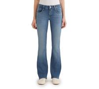 Bootcut-Jeans MAVI "BELLA MID-RISE", Damen, Gr. 28, Länge 30, blau (schwarz brushed venice), 86% Baumwolle, 12% Polyester, 2% Elasthan, feminin, bootcut fit lang, Jeans, Bootcut Jeans (84247063-28) sc