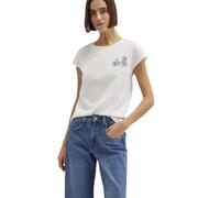 Mavi Damen Butterfly Bike Tee T-Shirt, Antique White, XL