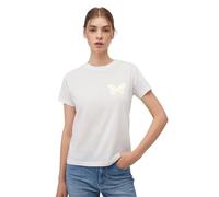 Mavi Damen Butterfly T-Shirt T-Shirt, Antique White, M
