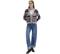 Mavi Damen Button Cardigan Strickjacke, Oatmeal Melange, L