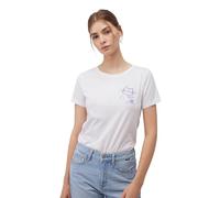 Mavi Damen CAT Drink Tee T-Shirt, White, M