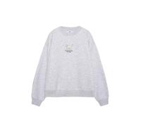 Rundhalspullover MAVI "CAT PRINTED SWEATSHIRT", Damen, Gr. M, mid grau melange, Stoff, 53% Polyester, 47% Baumwolle, oversize normal, Rundhals, Pullover Rundhalspullover, Sweatshirt Rundhals (83474133