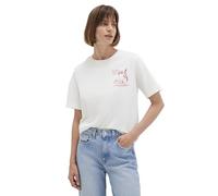 Mavi Damen CAT Printed T-Shirt T-Shirt, Antique White, XL