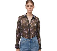 Mavi Damen Chiffon Shirt Bluse, Khaki floral camo Print, M