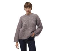 Mavi Damen Crew Neck Sweater Pullover, moonscape Melange, L