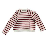 Mavi Damen Crew Neck Sweatshirt Pullover, red Stripe, XS
