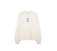 Rundhalspullover MAVI "DOG PRINTED SWEATSHIRT", Damen, Gr. M, coconut milk, Stoff, 62% Baumwolle, 38% Polyester, oversize normal, Rundhals, Pullover Rundhalspullover, Sweatshirt Rundhals (38023443-M)