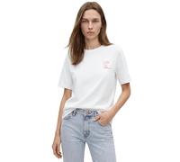 Mavi Damen Graphic Printed Fashion Jersey T-Shirt, Antique White, M