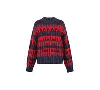 Mavi Damen Jaquard Sweater Pullover, Goji Berry, L