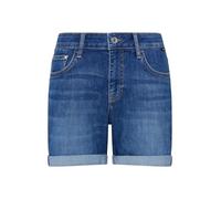 Shorts MAVI "PIXIE", Damen, Gr. 29, US, blau (schwarz brushed str), 86% Baumwolle, 12% Polyester, 2% Elasthan, casual, skinny fit ca. Mitte Oberschenkel, Hosen, Denim Shorts (31957165-29) schwarz brus