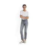 Straight-Jeans MAVI "KENDRA", Damen, Gr. 27, Länge 32, grau brushed glam, 86% Baumwolle, 12% Polyester, 2% Elasthan, modisch, slim fit lang, Jeans, gerde Form (61482855-27) grau brushed glam