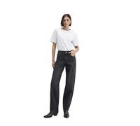 Weite Jeans MAVI "LEILA W/Cut", Damen, Gr. 30, Länge 32, schwarz smoke 90's, 99% Baumwolle, 1% Elasthan, loose fit normal, Jeans, Baggy Jeans (23289308-30) schwarz smoke 90's