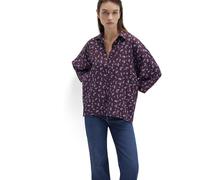 Langarmbluse MAVI "LONG SLEEVE SHIRT", Damen, Gr. M, winetasting floral print, 100% Viskose, Jacquardmuster, oversize normal, eng 1-Knopf-Manschette, Blusen, Print Bluse (97104654-M) winetasting flora