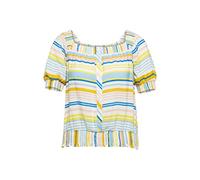 Mavi Damen Regular Fit Bluse Short Sleeve Blouse 122185, Gestreift, Gr. Medium (Herstellergröße: M/), Mehrfarbig (Campanula Stripe Printed 28826)