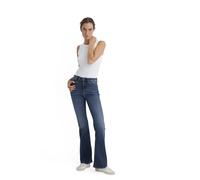 Bootcut-Jeans MAVI "SAMARA", Damen, Gr. 29, Länge 32, schwarz shaded glam, 86% Baumwolle, 12% Polyester, 2% Elasthan, normal normal, Jeans, Flared Jeans (26734808-29) schwarz shaded glam