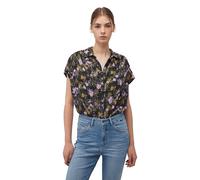 Mavi Damen Short Sleeve Shirt Bluse, Khaki floral camo Print, S