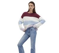 Mavi Damen Striped Sweater Sweatshirt, Bitter Chocolate, XL