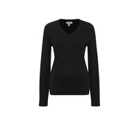 Mavi Damen V-Neck Sweater Pullover, Black, XL