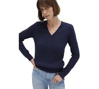 Mavi Damen V-Neck Sweater Pullover, Maritime Blue, XS