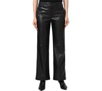 Mavi Damen Woven PU Pants Hose, Black, XL