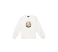 Mavi Herren Chateau Printed Crew Neck Sweatshirt Pullover, Antique White, L