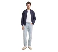 Straight-Jeans MAVI "MARCUS", Herren, Gr. 30, Länge 32, blau (lt blau authentic ultra move), 95% Baumwolle, 3% Elastomultiester, 2% Elastan, slim fit normal, Jeans Straight-Jeans, Slim Straight Jeans