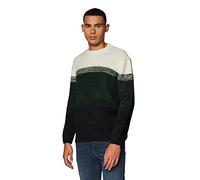 Mavi Herren Gestreifter Pullover, Mittel, Schwarz