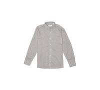 Mavi Herren Stripe Shirt Langarmshirt, Gray Flannel zemin, White STRI, L