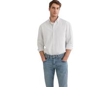 Mavi Herren Stripe Shirt Shirt, Black iris Stripe, M