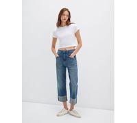 Boyfriend-Jeans MAVI "ANYA", Damen, Gr. 30, schwarz brushed denim, 99% Baumwolle, 1% Elasthan, gerade normal, Jeans, Baggy Jeans (71502205-30) schwarz brushed denim
