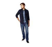 Mavi Men's Matt Classic Mid-Rise Relaxed Straight-Leg Jeans, Mid Indigo Cooper, 32W X 30L