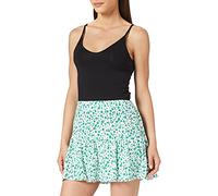 Mavi Printed Shorts; White Green Petal Print
