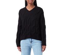 Mavi Damen V Neck Sweater Pullover, schwarz, XS